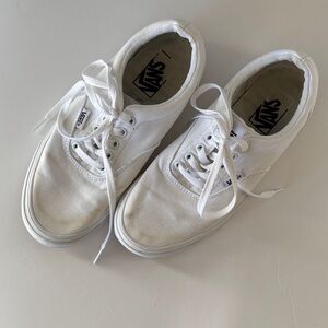 Vans Old Skool White Canvas Sneakers – Men’s Size 8/Women's 9.5